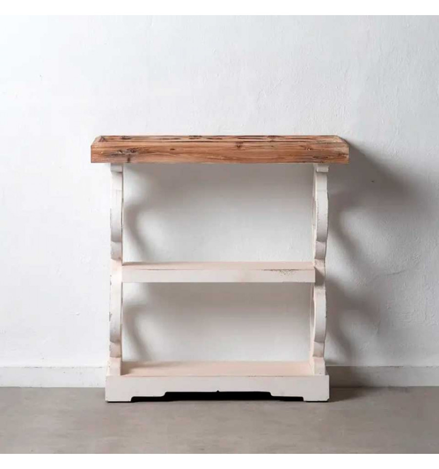 Mueble entrada blanco - natural en madera de Pino y DM