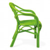 sillón de ratán verde