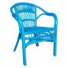  sillón ratan azul