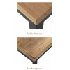 Mesa de forja con tapa de madera Trento