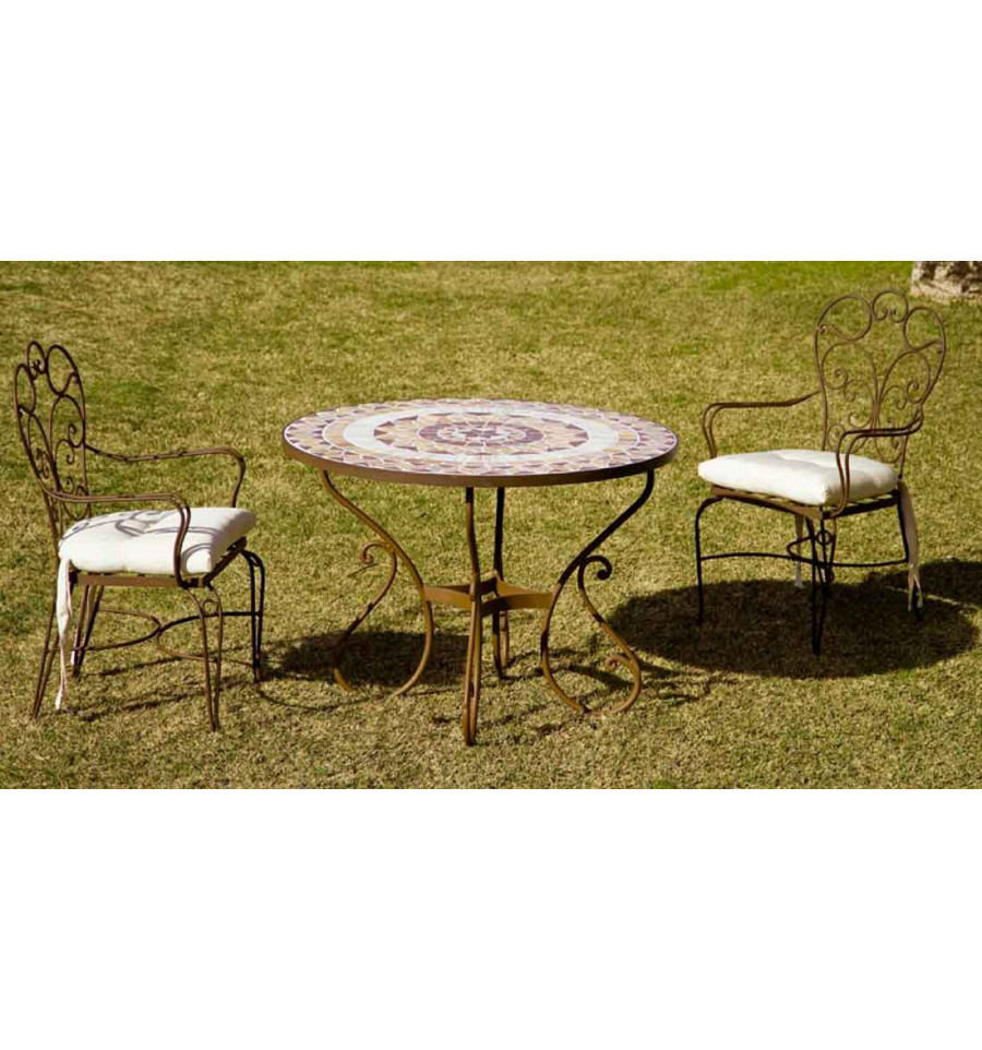 Mesa de forja en hierro para jardín Octavia Forja Hispalense.