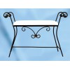 banqueta de forja para dormitorio guirnalda