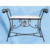 Banqueta de ferro forjado para quarto Flor