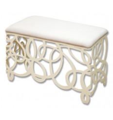 banqueta de forja moderna modelo laberinto