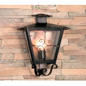 Luminária de parede de ferro forjado Lara com ornamentos