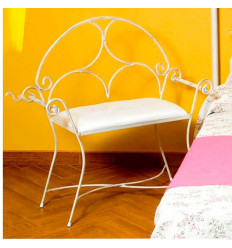 banqueta de forja para dormitorio modelo roma