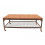 Mesa de centro industrial con ruedas