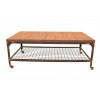 Mesa de centro industrial con ruedas
