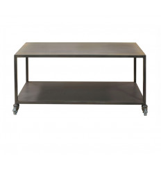 mesa de centro en forja zoe ruedas