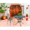 Mesa redonda de aluminio para jardín