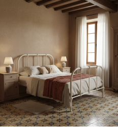 cama completa de forja hostal