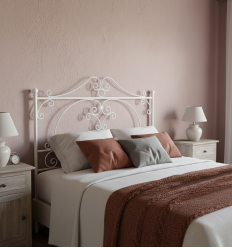 Cabecero de forja Roleos