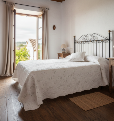 cabecero de forja guirnalda