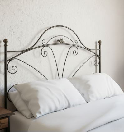 cabecero de forja abanico