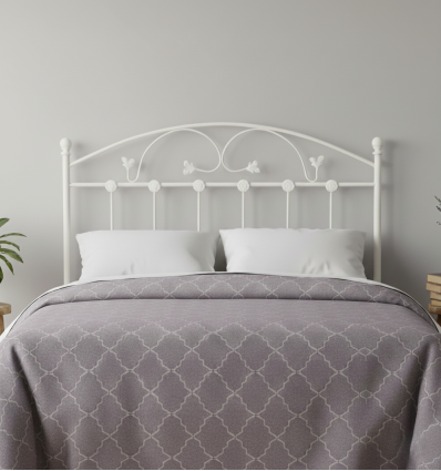 cabecero de forja hojas