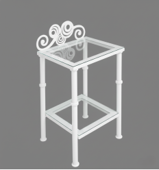 mesita de noche de forja oporto