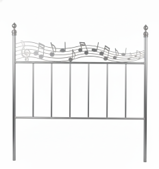 Cabecero Música plata 135 cm.