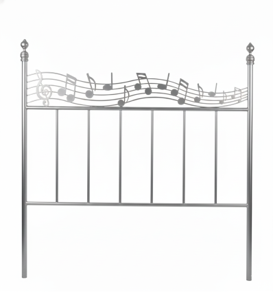 Cabecero Música plata 135 cm.