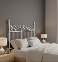 cabecero de forja musica