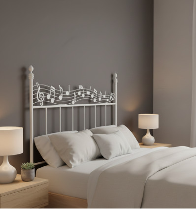 cabecero de forja musica