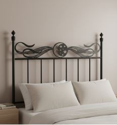 cabecero de forja luna y estrellas
