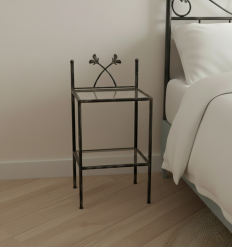 Mesita de noche de forja Beatriz