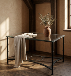 mesa de camilla elevable de forja