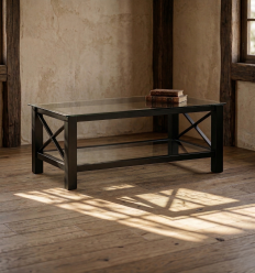 mesa de centro en forja country