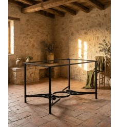 mesa de camilla de forja elevable carmona