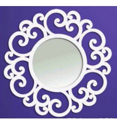espejo de forja circular