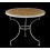 Pé de mesa redondo de ferro forjado Country