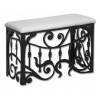Banqueta de forja de dormitorio modelo Arpa