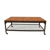mesa de centro industrial con ruedas