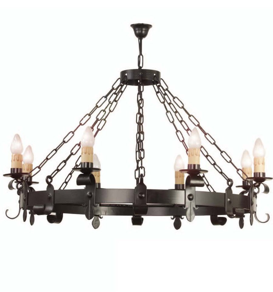 Rustikale Lampe aus Schmiedeeisen Adalia