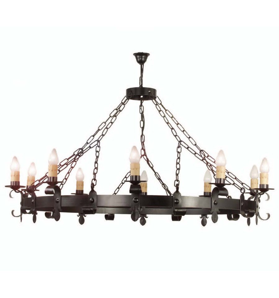 Rustikale Lampe aus Schmiedeeisen Adalia