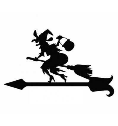 Windfahne bruja con caldero