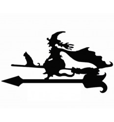 Veleta de viento Bruja con gato