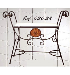 Banqueta de forja para dormitorio Arcos