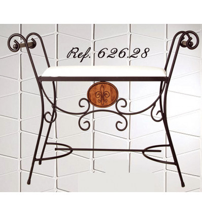 Banqueta de forja para dormitorio Arcos