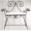 Banqueta de forja para dormitorio Toscana