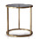 Mesa auxiliar de cristal y metal