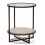 Mesa auxiliar redonda cristal madera