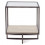 Mesa auxiliar cuadrada cristal madera