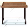 Mesa auxiliar cuadrada madera y hierro