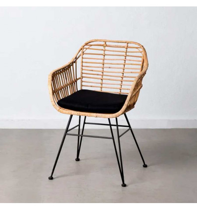 Silla de hierro y ratán Mississauga