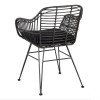 Silla de hierro y ratán Mississauga