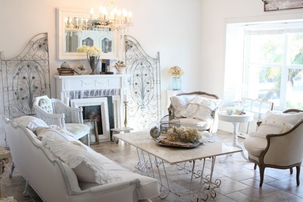 Estilo shabby chic para el salon