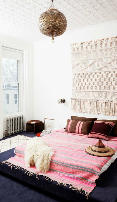 cabeceros de cama de macrame