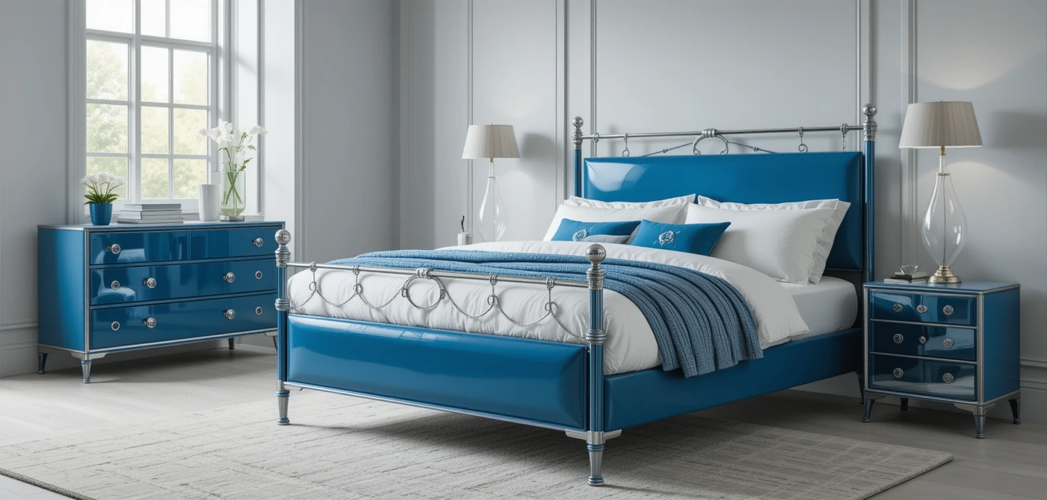 Cama azul